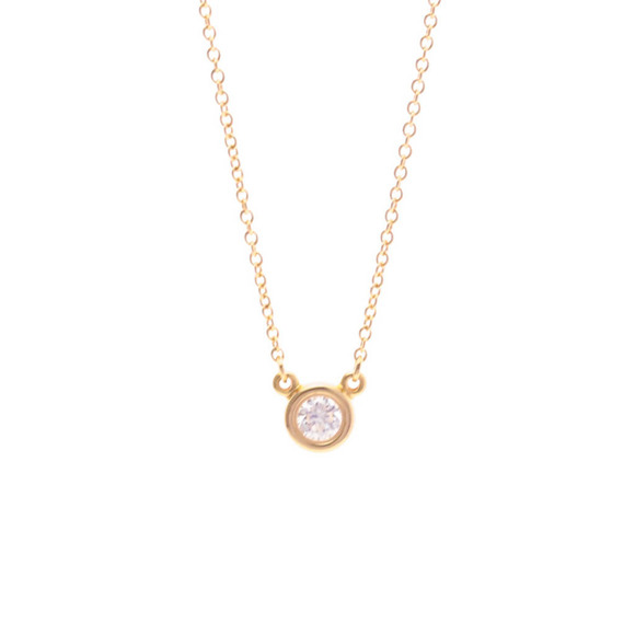 Tiffany Diamonds By The Yard Pink Gold (18K) Diamond MenWomen Fashion Pendan...